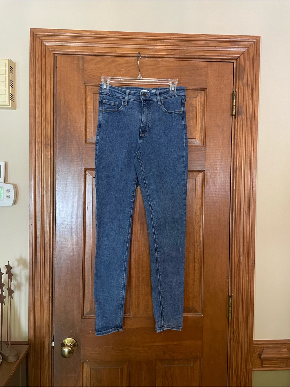 Old Navy Women’s Rockstar‎ Super Skinny High Rise Jeans in Blue Denim, Size 4